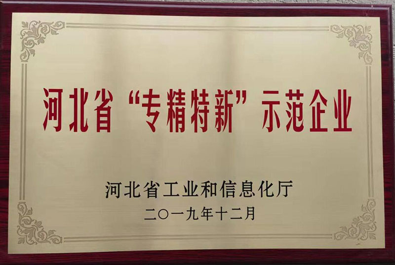 河北省專(zhuān)精特新示范企業(yè)